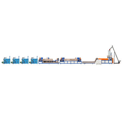 9 มิลลิเมตร PP Strap Band Extrusion Line, PP Packing Belt Extrusion Machine เครื่องขุดขัดขัดขัด
