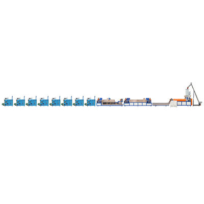 เครื่องผลิตเชือก PP สําหรับ PP / PET การผลิตเชือกบรรจุใน single twin screw 8 แผนการผลิตเชือก