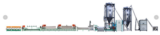ราคาดี Twin Screw 4 Straps 800kg/hr PET Package Strap Band Extrusion Line , PET Packing Belt Extrusion Equipment ออนไลน์